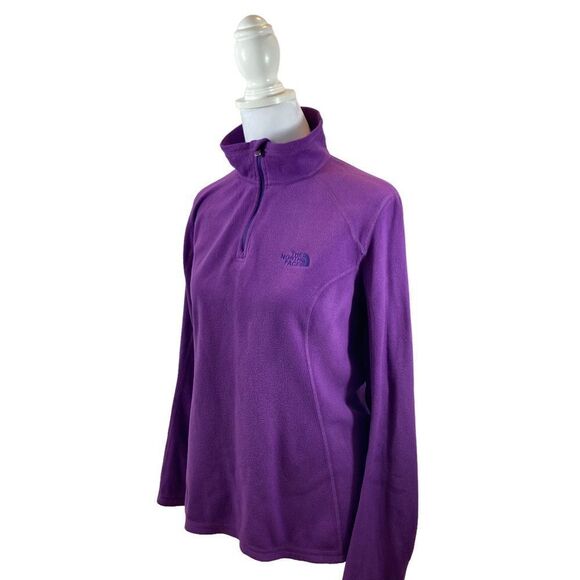 Ladies The North Face Lightweight Purple 1/4 Zip Fleece Size Medium - Picture 4 of 9